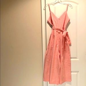 Gianni Bini Striped V-Neck Cropped Jumpsuit